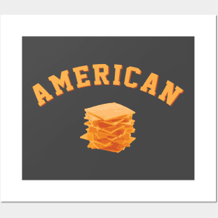 American cheese funny college team logo Posters and Art